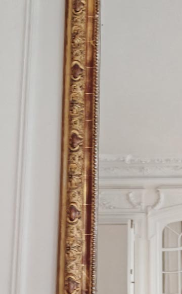 Large Regence style gilded trumeau adorned with an openwork shell Large Regence style gilded trumeau adorned with an openwork shell-6