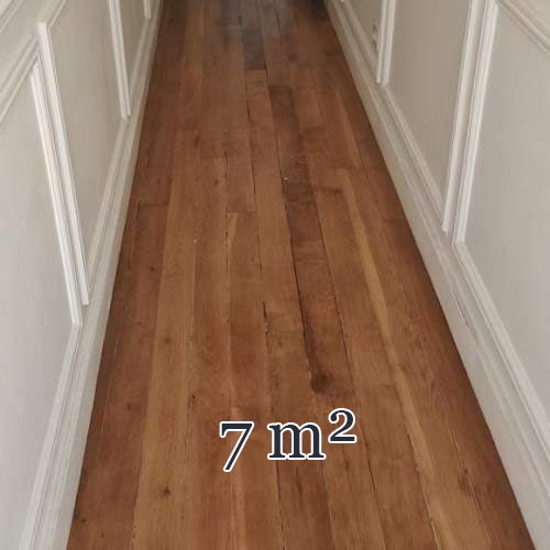 Lot of approximately 7 m² of linear parquet flooring