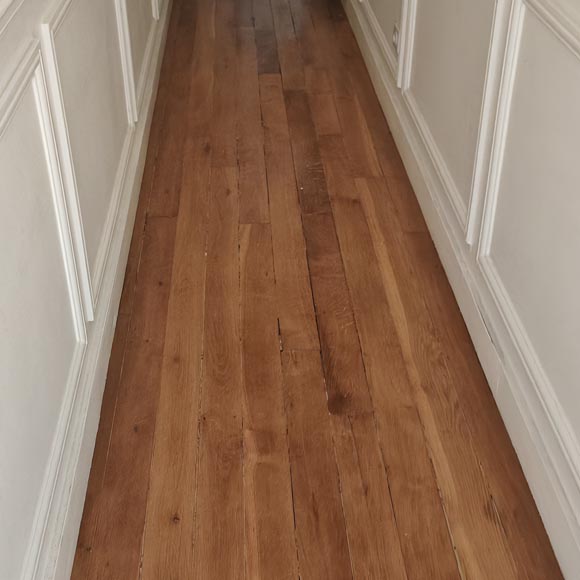 Lot of approximately 7 m² of linear parquet flooring Lot of approximately 7 m² of linear parquet flooring-0