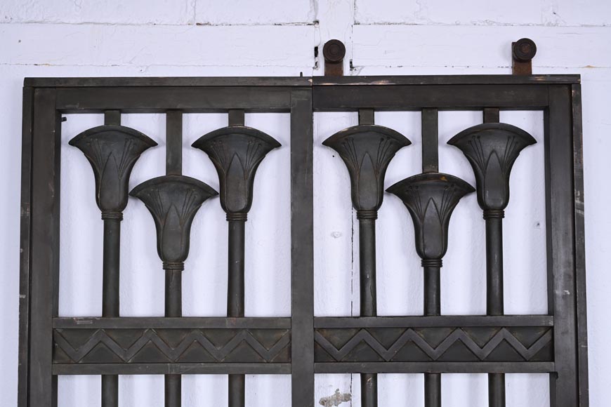 Sliding Gate with Egyptian-Inspired Design, circa 1880 Sliding Gate with Egyptian-Inspired Design, circa 1880-1