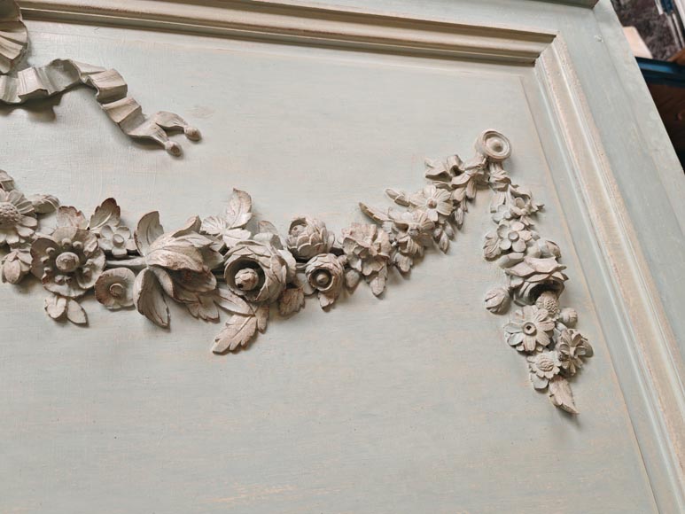 Napoleon III style trumeau in wood adorned with a garland of flowers Napoleon III style trumeau in wood adorned with a garland of flowers-6