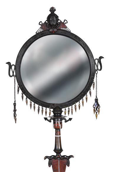 Giuseppe PARVIS (attributed to), Egyptian Revival Mirror, circa 1900 Giuseppe PARVIS (attributed to), Egyptian Revival Mirror, circa 1900-4