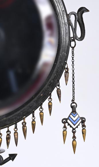 Giuseppe PARVIS (attributed to), Egyptian Revival Mirror, circa 1900 Giuseppe PARVIS (attributed to), Egyptian Revival Mirror, circa 1900-7