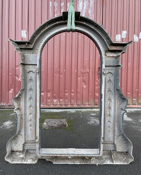 Cast Iron Window Frame, Napoleon III Style, 19th Century Cast Iron Window Frame, Napoleon III Style, 19th Century-7
