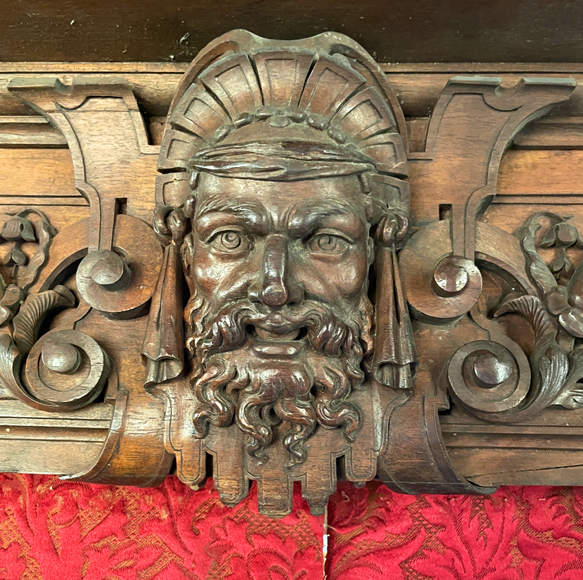 Jean-Paul MAZAROS (1823-1900), Neo-Renaissance four-poster bed in carved walnut Jean-Paul MAZAROS (1823-1900), Neo-Renaissance four-poster bed in carved walnut-13