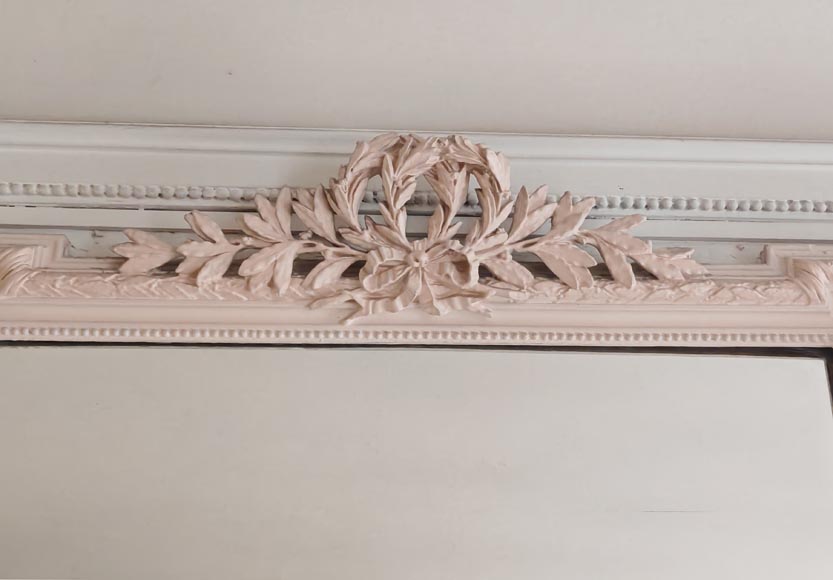 Louis XVI style trumeau surmounted by a double laurel wreath Louis XVI style trumeau surmounted by a double laurel wreath-1