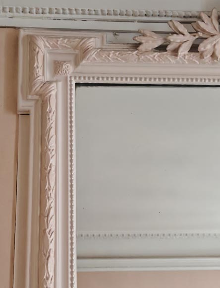 Louis XVI style trumeau surmounted by a double laurel wreath Louis XVI style trumeau surmounted by a double laurel wreath-2