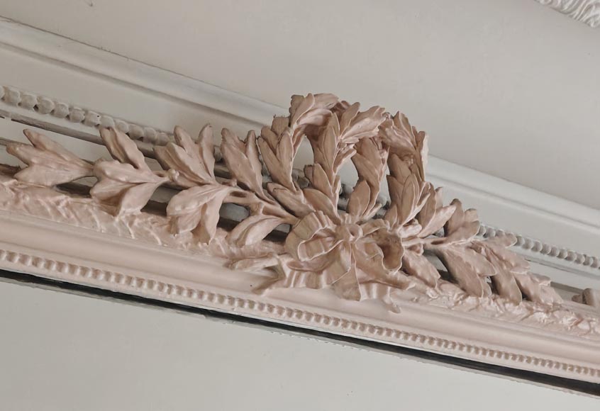 Louis XVI style trumeau surmounted by a double laurel wreath Louis XVI style trumeau surmounted by a double laurel wreath-3