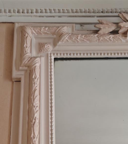 Louis XVI style trumeau surmounted by a double laurel wreath Louis XVI style trumeau surmounted by a double laurel wreath-4