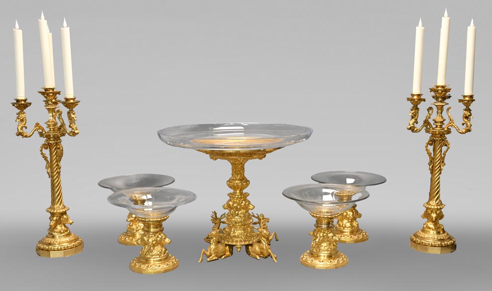 THOMIRE & Cie, Hunting-Themed Centerpiece, before 1853 THOMIRE & Cie, Hunting-Themed Centerpiece, before 1853-0