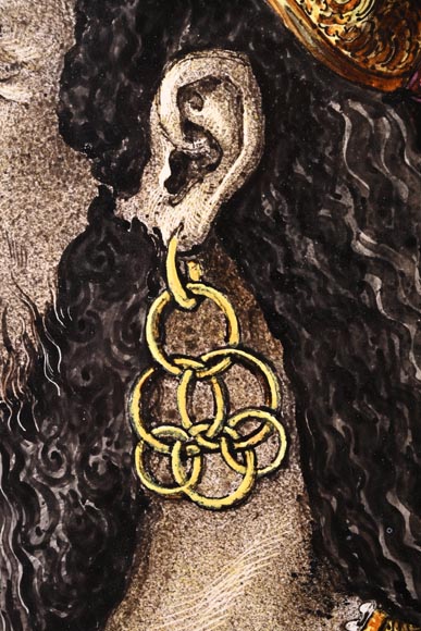 BALLEROY & Co. (porcelain), Joseph Albert PONSIN (painter), Pair of Decorative Plates Adorned with Portraits of an Assyrian Man and Woman, 1876? BALLEROY & Co. (porcelain), Joseph Albert PONSIN (painter), Pair of Decorative Plates Adorned with Portraits of an Assyrian Man and Woman, 1876?-4