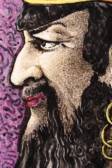 BALLEROY & Co. (porcelain), Joseph Albert PONSIN (painter), Pair of Decorative Plates Adorned with Portraits of an Assyrian Man and Woman, 1876? BALLEROY & Co. (porcelain), Joseph Albert PONSIN (painter), Pair of Decorative Plates Adorned with Portraits of an Assyrian Man and Woman, 1876?-5