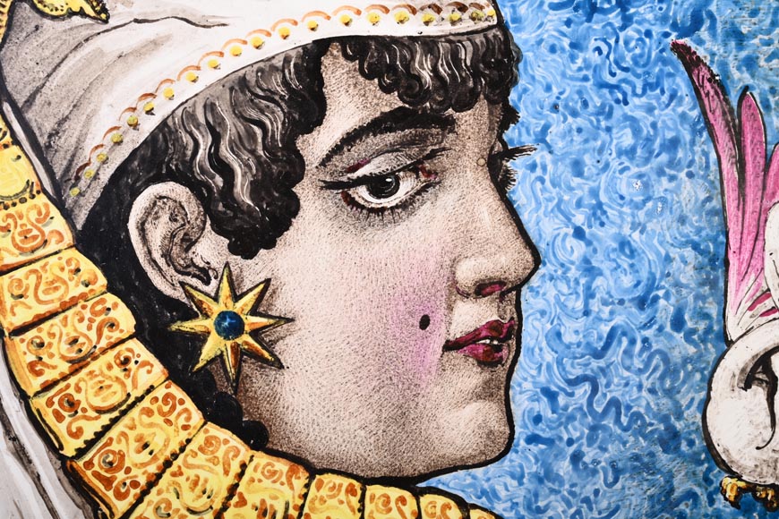 BALLEROY & Co. (porcelain), Joseph Albert PONSIN (painter), Pair of Decorative Plates Adorned with Portraits of an Assyrian Man and Woman, 1876? BALLEROY & Co. (porcelain), Joseph Albert PONSIN (painter), Pair of Decorative Plates Adorned with Portraits of an Assyrian Man and Woman, 1876?-13