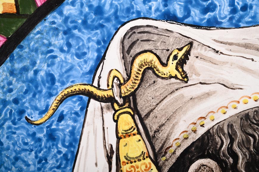 BALLEROY & Co. (porcelain), Joseph Albert PONSIN (painter), Pair of Decorative Plates Adorned with Portraits of an Assyrian Man and Woman, 1876? BALLEROY & Co. (porcelain), Joseph Albert PONSIN (painter), Pair of Decorative Plates Adorned with Portraits of an Assyrian Man and Woman, 1876?-14