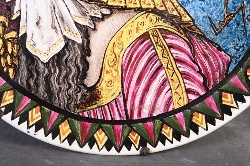 BALLEROY & Co. (porcelain), Joseph Albert PONSIN (painter), Pair of Decorative Plates Adorned with Portraits of an Assyrian Man and Woman, 1876? BALLEROY & Co. (porcelain), Joseph Albert PONSIN (painter), Pair of Decorative Plates Adorned with Portraits of an Assyrian Man and Woman, 1876?-15