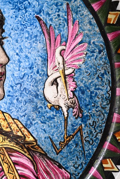 BALLEROY & Co. (porcelain), Joseph Albert PONSIN (painter), Pair of Decorative Plates Adorned with Portraits of an Assyrian Man and Woman, 1876? BALLEROY & Co. (porcelain), Joseph Albert PONSIN (painter), Pair of Decorative Plates Adorned with Portraits of an Assyrian Man and Woman, 1876?-16