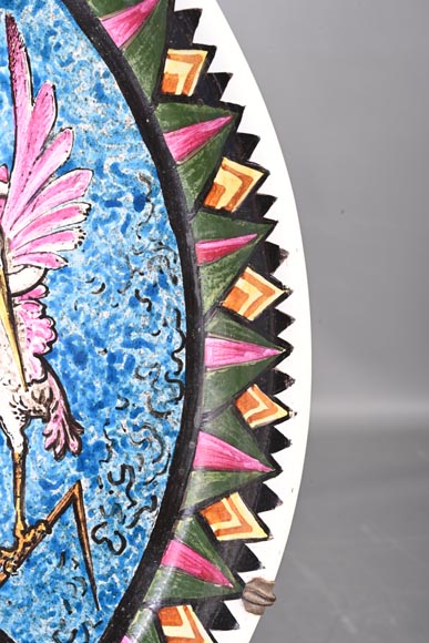 BALLEROY & Co. (porcelain), Joseph Albert PONSIN (painter), Pair of Decorative Plates Adorned with Portraits of an Assyrian Man and Woman, 1876? BALLEROY & Co. (porcelain), Joseph Albert PONSIN (painter), Pair of Decorative Plates Adorned with Portraits of an Assyrian Man and Woman, 1876?-18