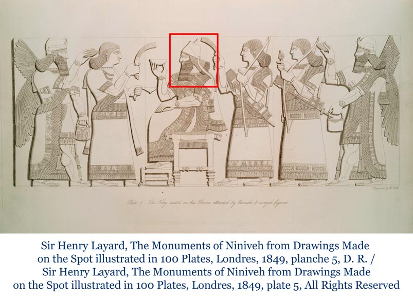 BALLEROY & Co. (porcelain), Joseph Albert PONSIN (painter), Pair of Decorative Plates Adorned with Portraits of an Assyrian Man and Woman, 1876? BALLEROY & Co. (porcelain), Joseph Albert PONSIN (painter), Pair of Decorative Plates Adorned with Portraits of an Assyrian Man and Woman, 1876?-24