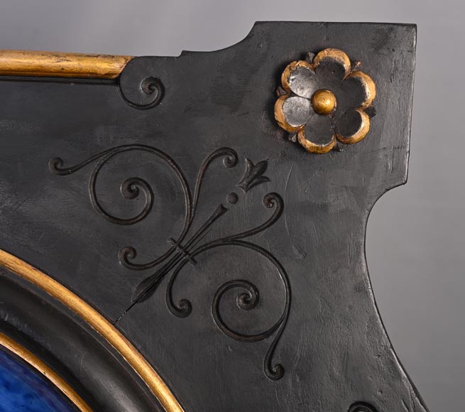 B&Cie (porcelain), Charles POYARD (stamper), Félix FLICK (painter), Ornamental Dish With Portrait of a Berber Woman in its Wooden Frame, 1878 B&Cie (porcelain), Charles POYARD (stamper), Félix FLICK (painter), Ornamental Dish With Portrait of a Berber Woman in its Wooden Frame, 1878-6