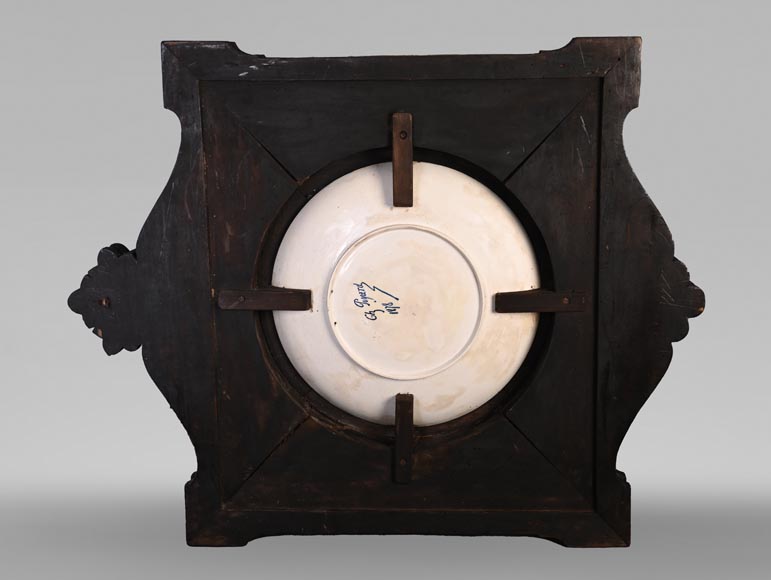 B&Cie (porcelain), Charles POYARD (stamper), Félix FLICK (painter), Ornamental Dish With Portrait of a Berber Woman in its Wooden Frame, 1878 B&Cie (porcelain), Charles POYARD (stamper), Félix FLICK (painter), Ornamental Dish With Portrait of a Berber Woman in its Wooden Frame, 1878-7