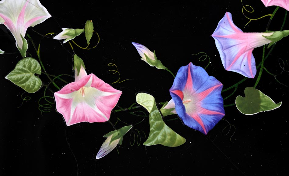 Julien-Nicolas RIVART, Napoleon III Style Gueridon by Julien-Nicolas RIVART – Floral Marquetry on Marble Top-3