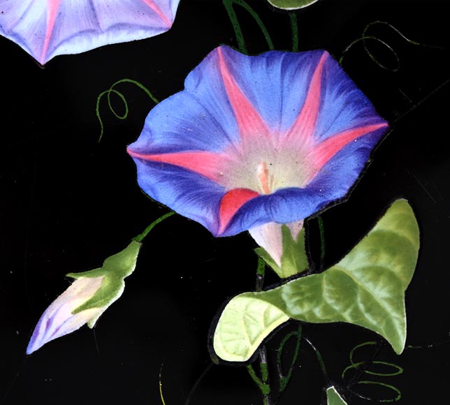 Julien-Nicolas RIVART, Napoleon III Style Gueridon by Julien-Nicolas RIVART – Floral Marquetry on Marble Top-4