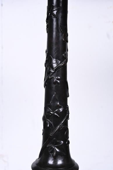 Julien-Nicolas RIVART, Napoleon III Style Gueridon by Julien-Nicolas RIVART – Floral Marquetry on Marble Top-6