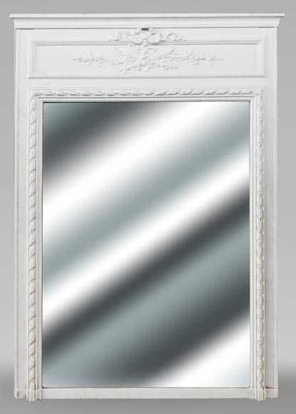 Small Louis XVI style trumeau decorated with a ribbon Small Louis XVI style trumeau decorated with a ribbon-0