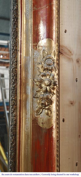 Louis Philippe period trumeau with floral and plant decoration-3