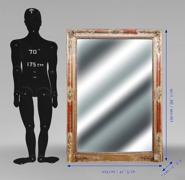 Louis Philippe period trumeau with floral and plant decoration-5