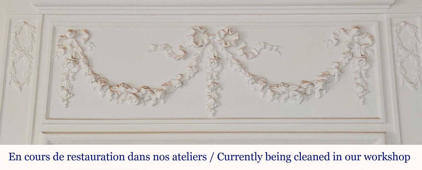 Louis XVI style trumeau decorated with a garland of flowers-1