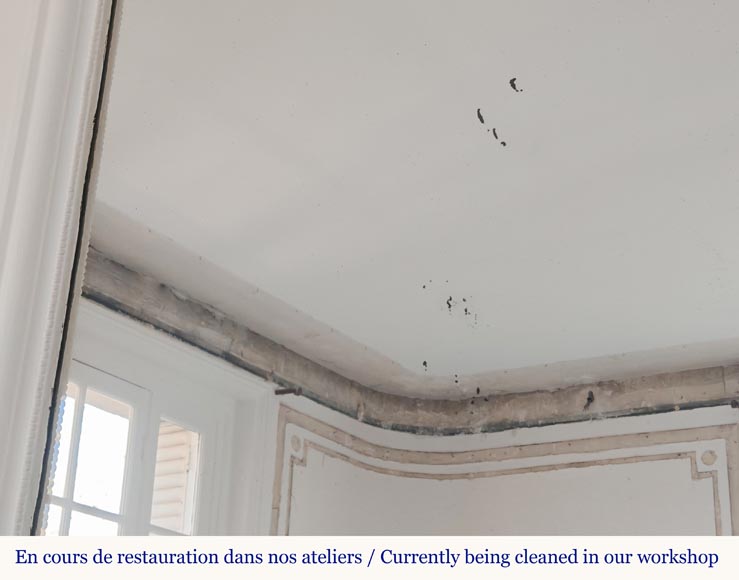 Louis XVI style trumeau decorated with a garland of flowers-6