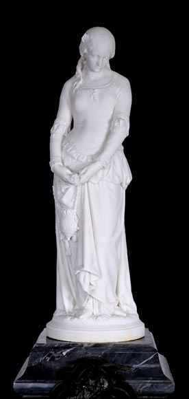 Unique Ensemble : Statue of Marguerite on her Ornate Pedestal Unique Ensemble : Statue of Marguerite on her Ornate Pedestal