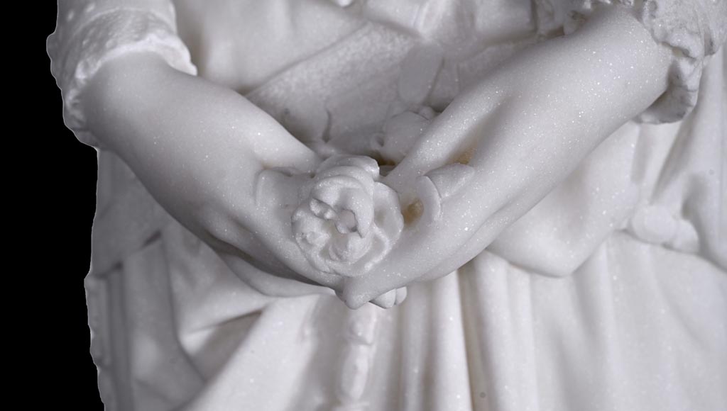 Unique Ensemble : Statue of Marguerite on her Ornate Pedestal Unique Ensemble : Statue of Marguerite on her Ornate Pedestal