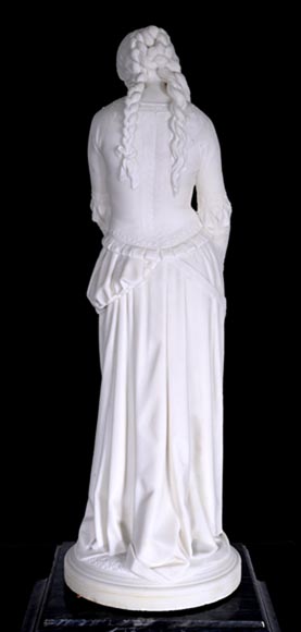 Unique Ensemble : Statue of Marguerite on her Ornate Pedestal Unique Ensemble : Statue of Marguerite on her Ornate Pedestal