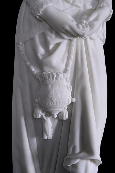 Unique Ensemble : Statue of Marguerite on her Ornate Pedestal Unique Ensemble : Statue of Marguerite on her Ornate Pedestal