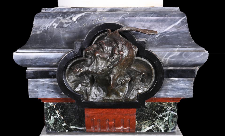 Unique Ensemble : Statue of Marguerite on her Ornate Pedestal Unique Ensemble : Statue of Marguerite on her Ornate Pedestal