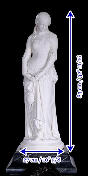 Unique Ensemble : Statue of Marguerite on her Ornate Pedestal Unique Ensemble : Statue of Marguerite on her Ornate Pedestal