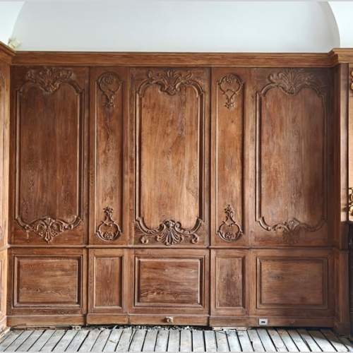 Louis XV Style Carved Oak Boiserie with Antique Elements
