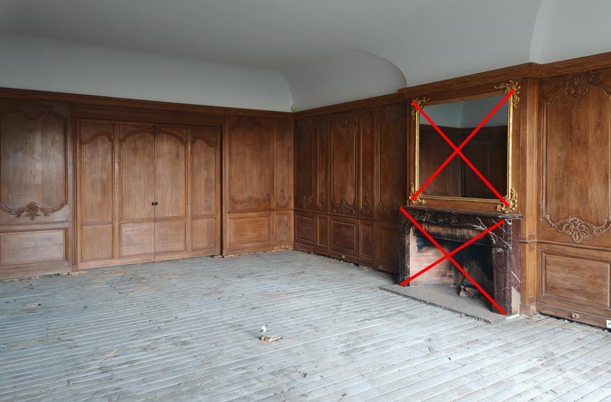 Louis XV Style Carved Oak Boiserie with Antique Elements Louis XV Style Carved Oak Boiserie with Antique Elements-1