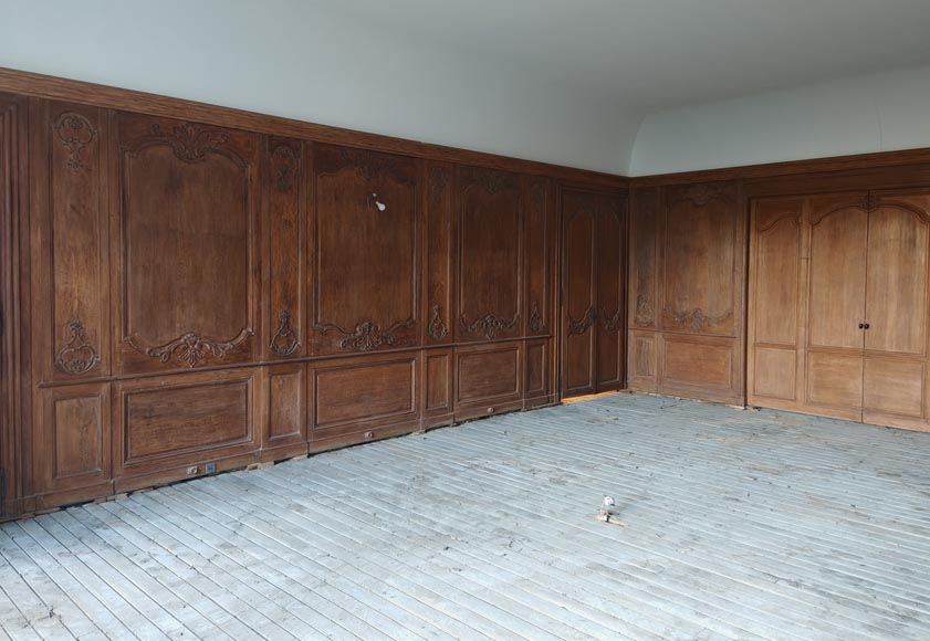 Louis XV Style Carved Oak Boiserie with Antique Elements Louis XV Style Carved Oak Boiserie with Antique Elements-5