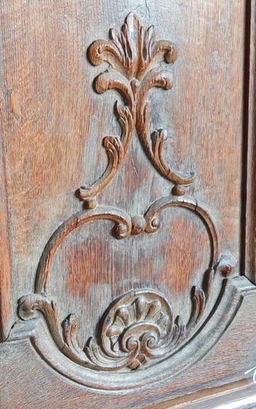 Louis XV Style Carved Oak Boiserie with Antique Elements Louis XV Style Carved Oak Boiserie with Antique Elements-10