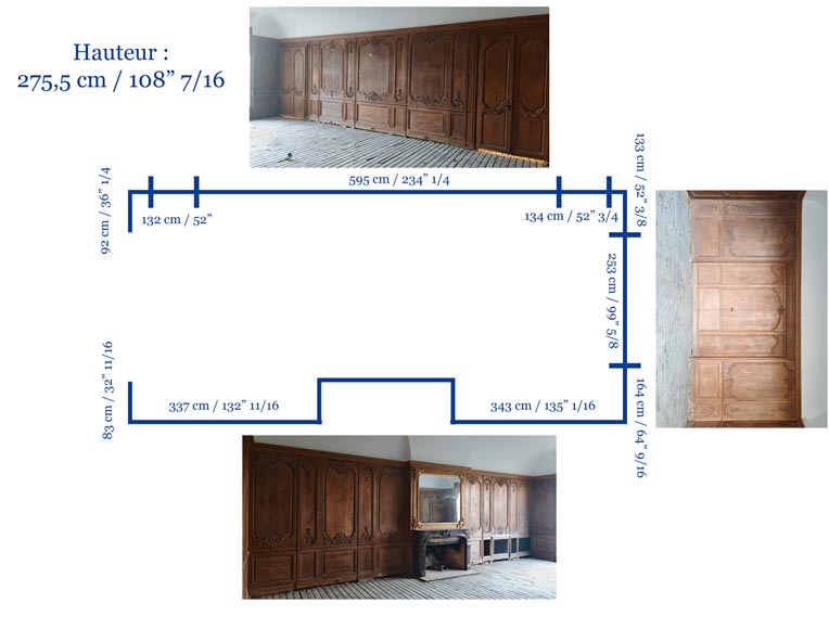 Louis XV Style Carved Oak Boiserie with Antique Elements Louis XV Style Carved Oak Boiserie with Antique Elements-11