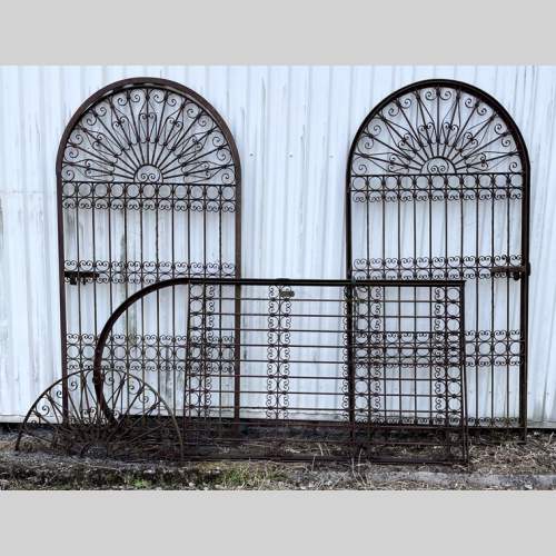 Three Opening Wrought Iron Gates with Frames – Circa 1850