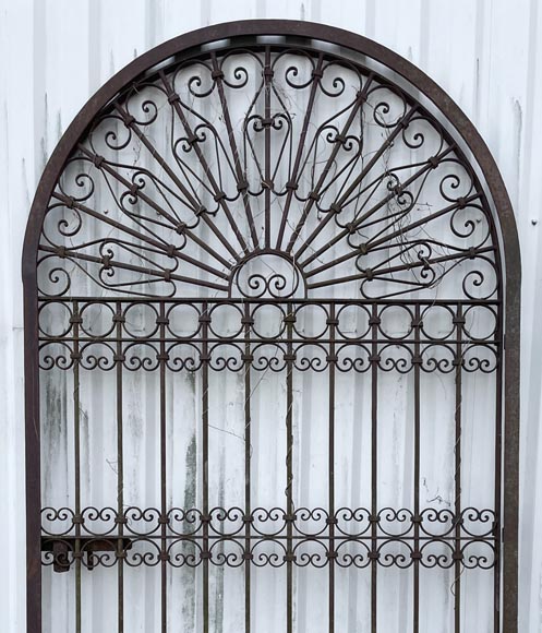 Three Opening Wrought Iron Gates with Frames – Circa 1850-3