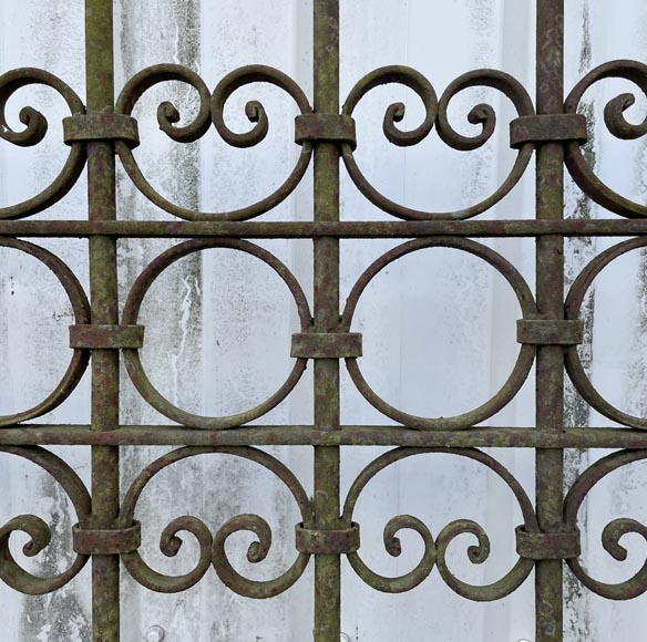 Three Opening Wrought Iron Gates with Frames – Circa 1850-6