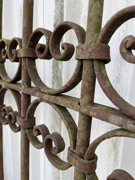 Three Opening Wrought Iron Gates with Frames – Circa 1850-7