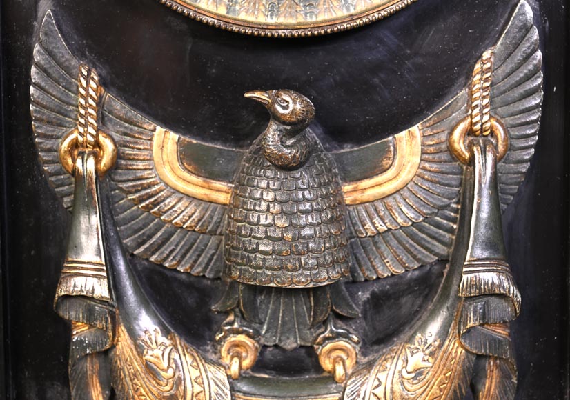 Emile Hébert and Georges Servant, Egyptian Revival Clock, 19th Century-12