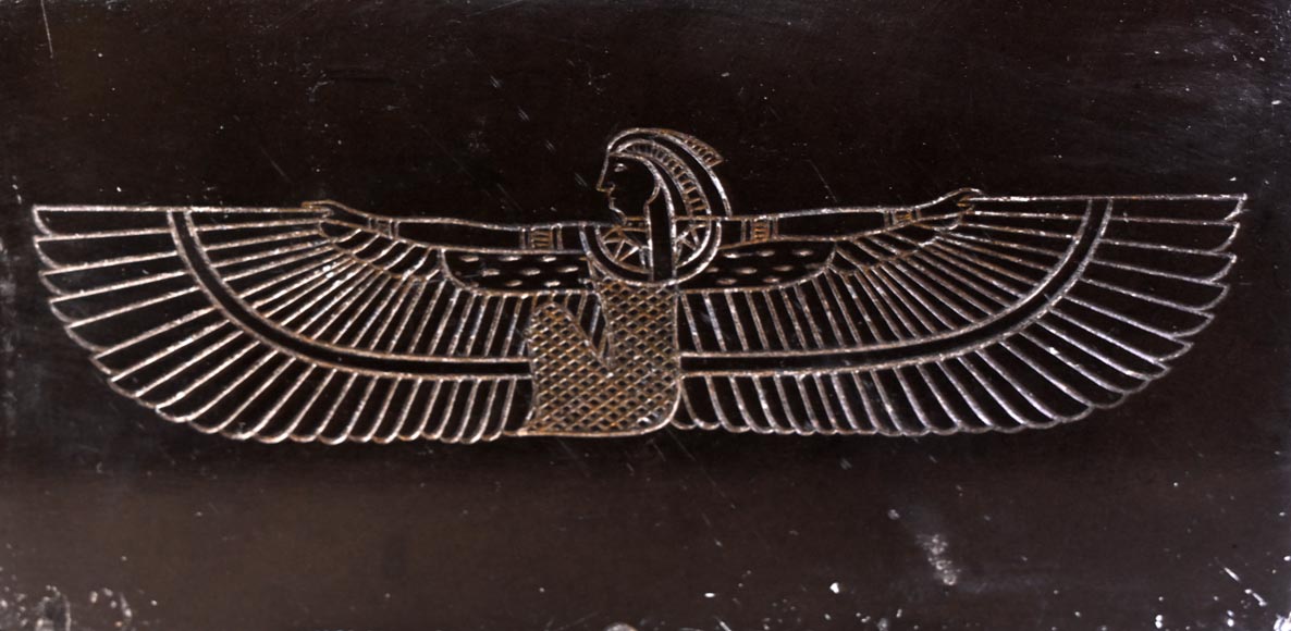 Emile Hébert and Georges Servant, Egyptian Revival Clock, 19th Century-14