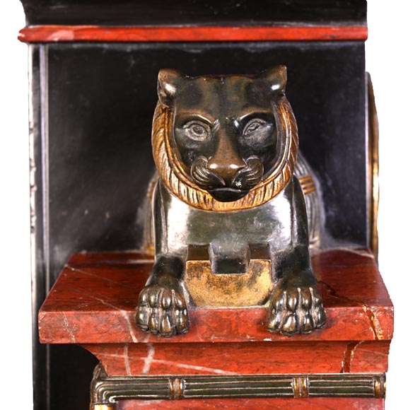 Emile Hébert and Georges Servant, Egyptian Revival Clock, 19th Century-18